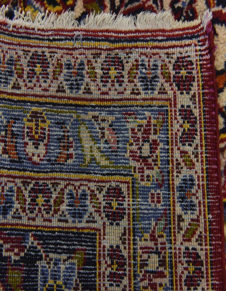 Detail image of  9' 8 x 13' 2  Hand Knotted Kashan Persian Wool Rug