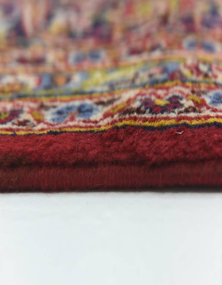 Detail image of  9' 8 x 13' 2  Hand Knotted Kashan Persian Wool Rug