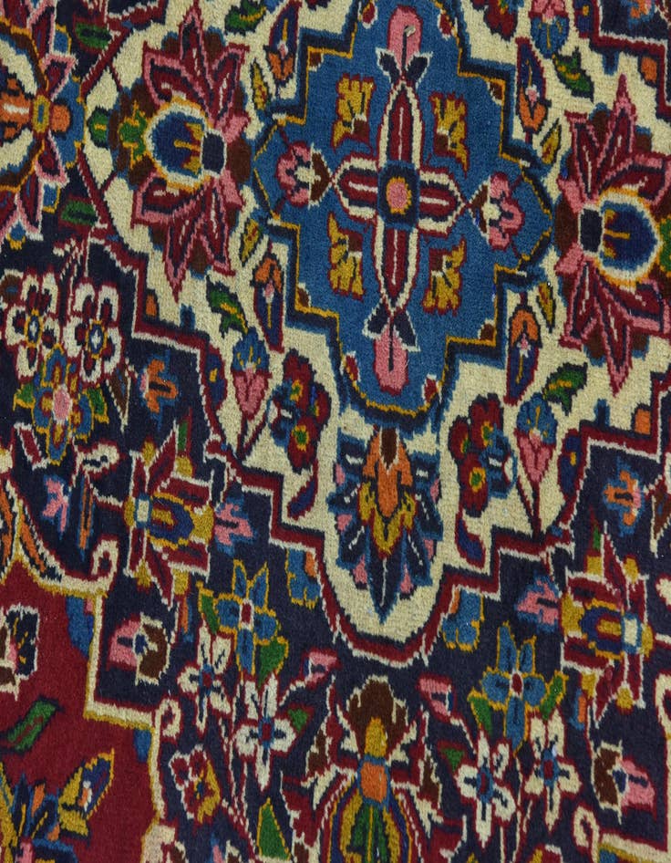 Detail image of  9' 7 x 13' 2  Hand Knotted Kashan Persian Wool Rug