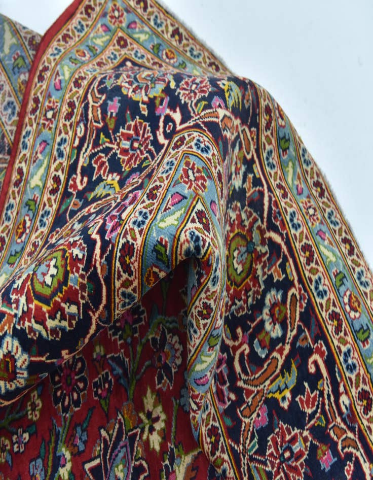 Detail image of  9' 10 x 13' 5  Hand Knotted Kashan Persian Wool Rug