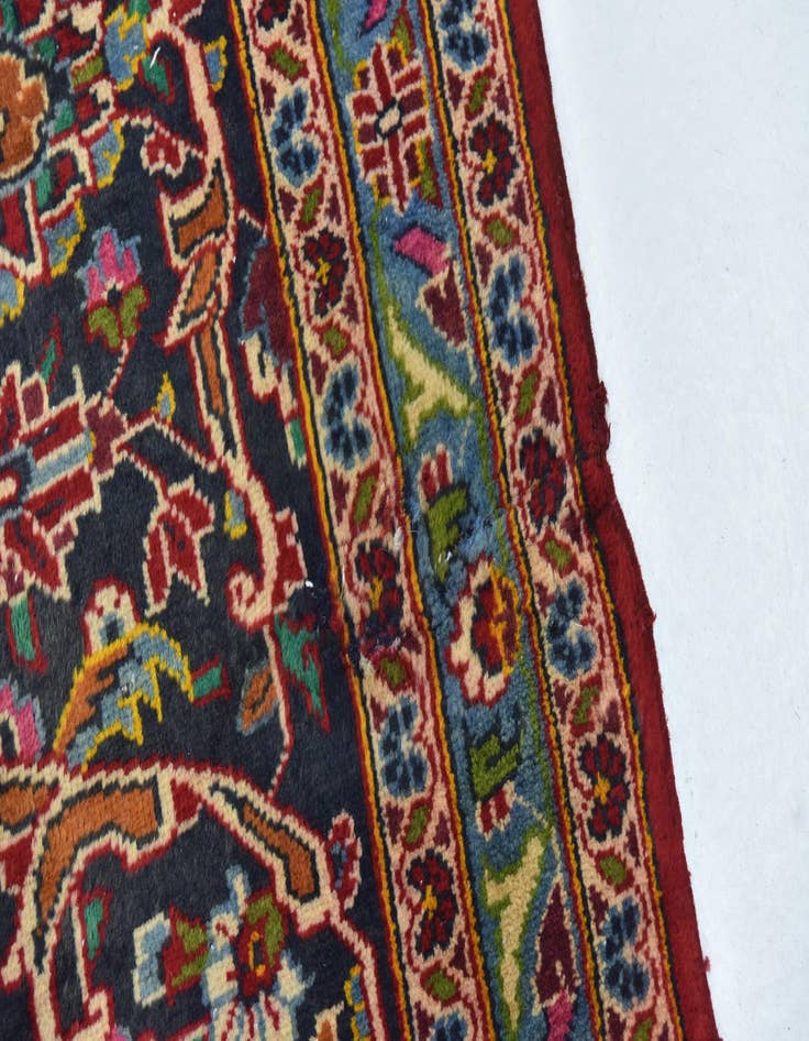 Detail image of  9' 10 x 13' 5  Hand Knotted Kashan Persian Wool Rug