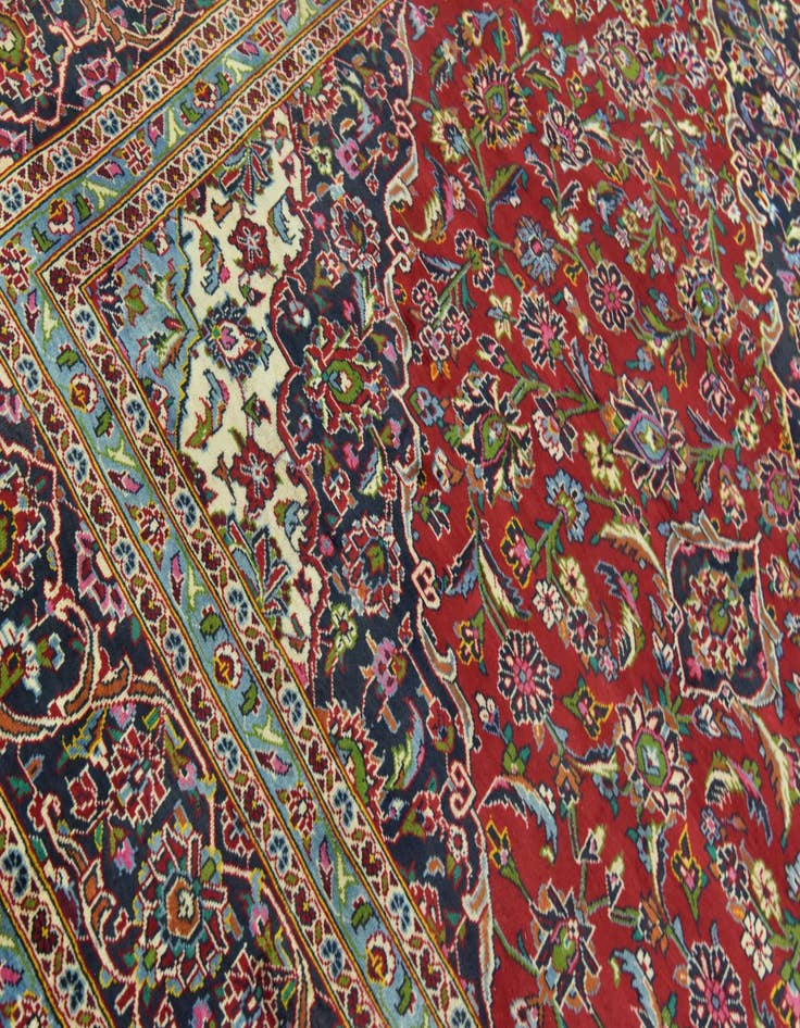 Detail image of  9' 10 x 13' 5  Hand Knotted Kashan Persian Wool Rug