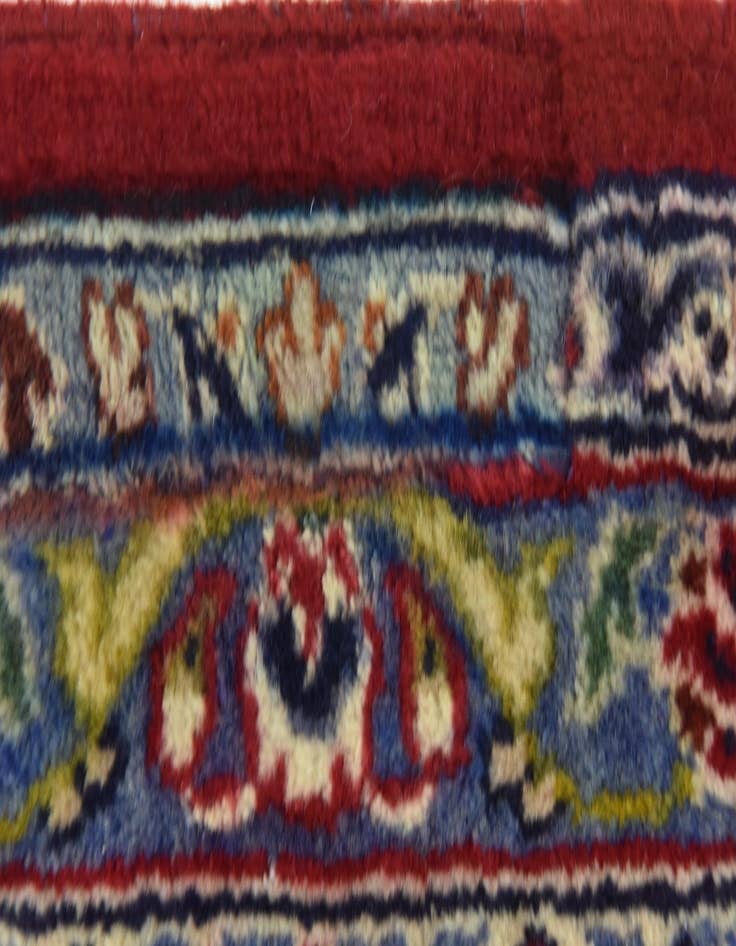 Detail image of  9' 6 x 13' 9  Hand Knotted Kashan Persian Wool Rug