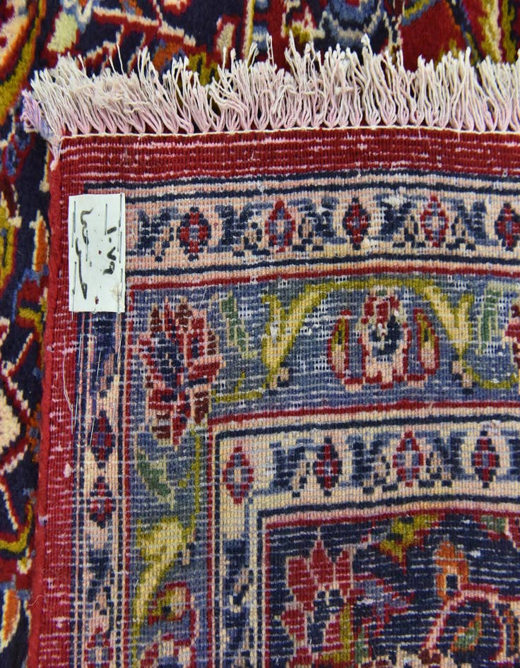 Detail image of  9' 6 x 13' 9  Hand Knotted Kashan Persian Wool Rug