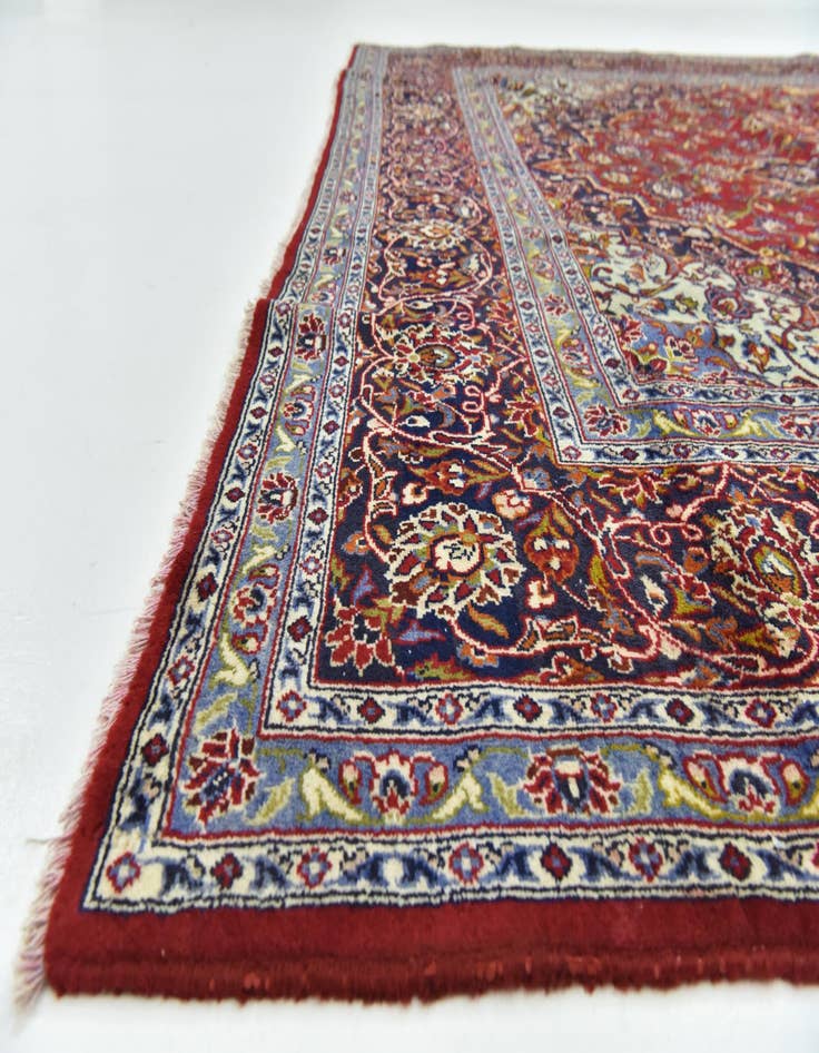 Detail image of  9' 6 x 13' 9  Hand Knotted Kashan Persian Wool Rug