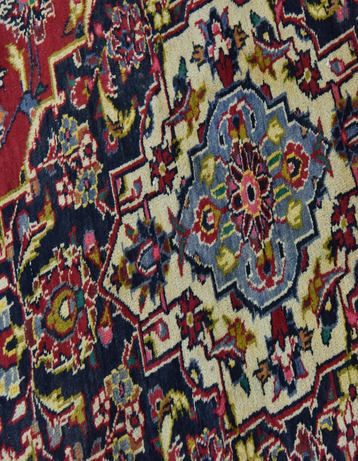 Detail image of  9' 9 x 13'  Hand Knotted Kashan Persian Wool Rug