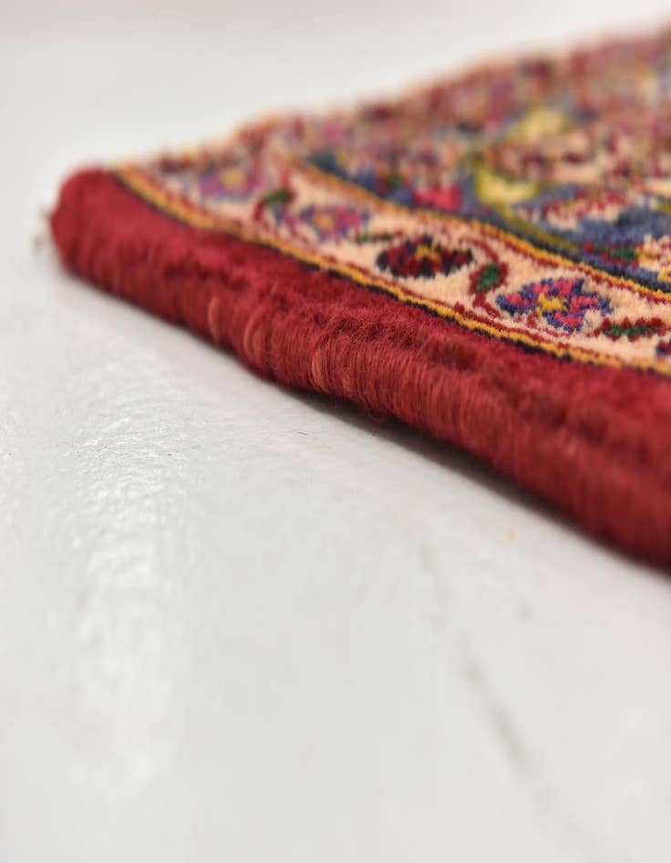 Detail image of  9' 9 x 13'  Hand Knotted Kashan Persian Wool Rug