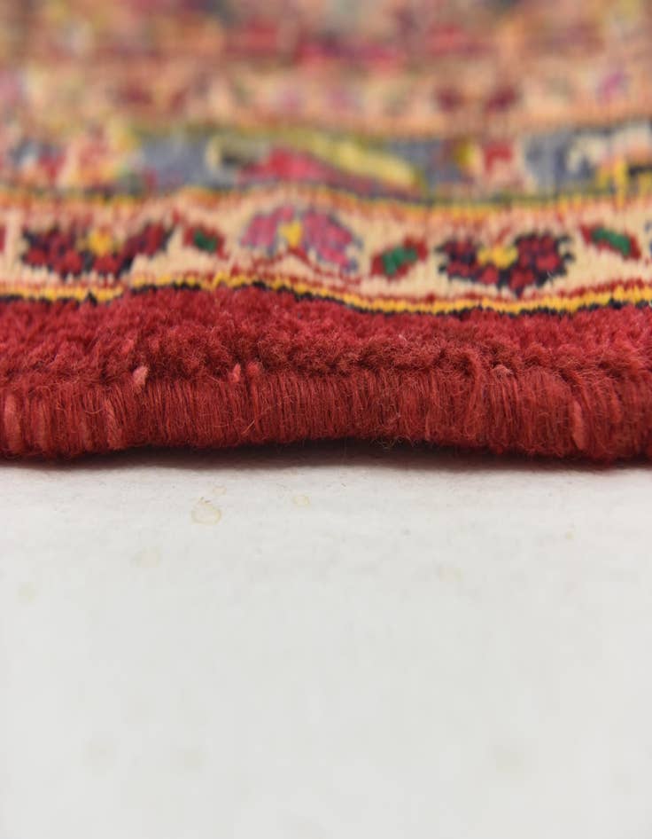 Detail image of  9' 9 x 13'  Hand Knotted Kashan Persian Wool Rug