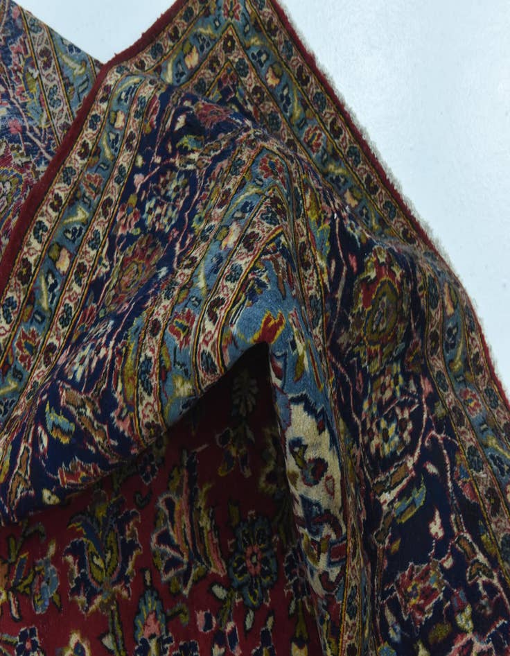 Detail image of  9' 10 x 13' 5  Hand Knotted Kashan Persian Wool Rug