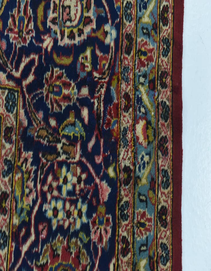 Detail image of  9' 10 x 13' 5  Hand Knotted Kashan Persian Wool Rug