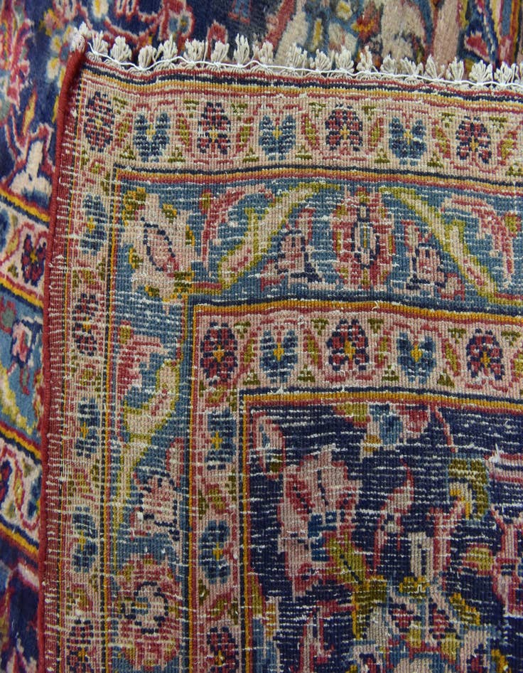 Detail image of  9' 8 x 13' 2  Hand Knotted Kashan Persian Wool Rug
