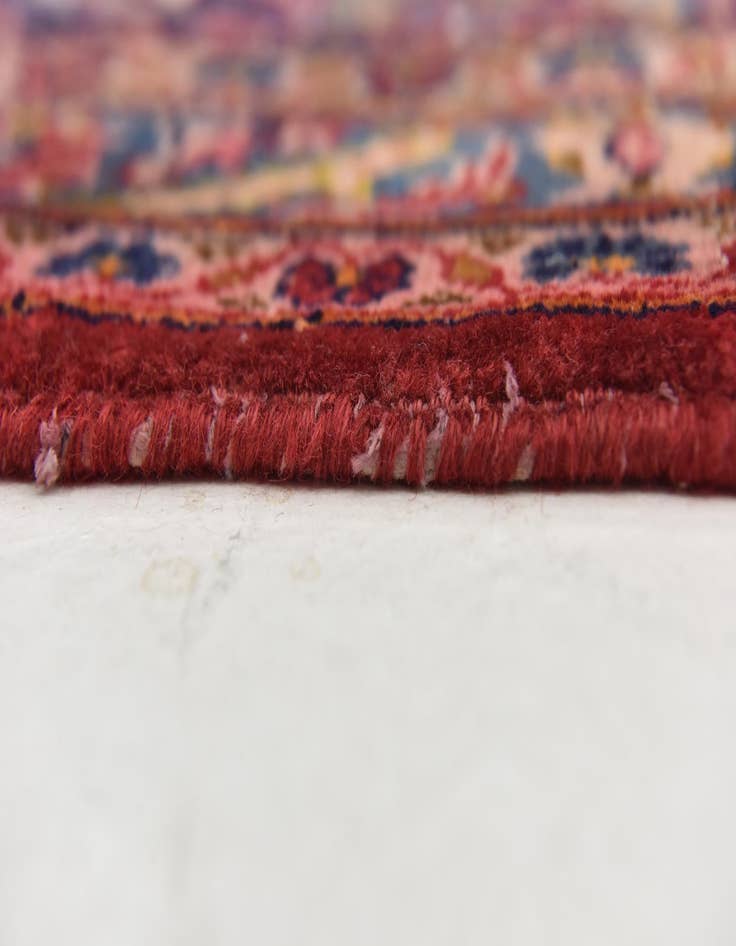 Detail image of  9' 8 x 13' 2  Hand Knotted Kashan Persian Wool Rug