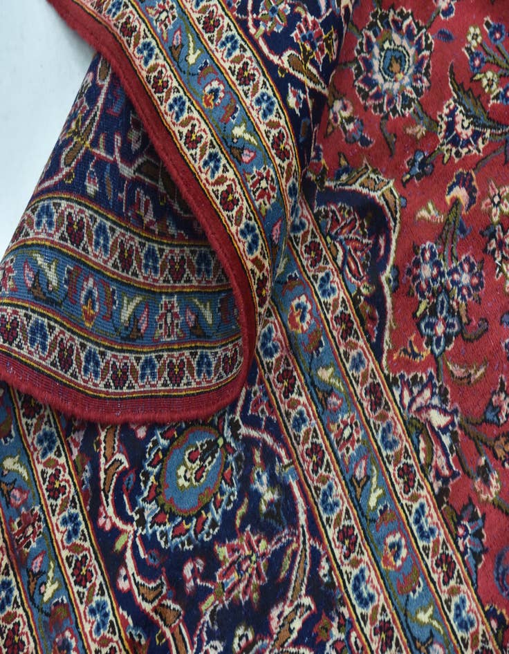 Detail image of  9' 10 x 13'  Hand Knotted Kashan Persian Wool Rug