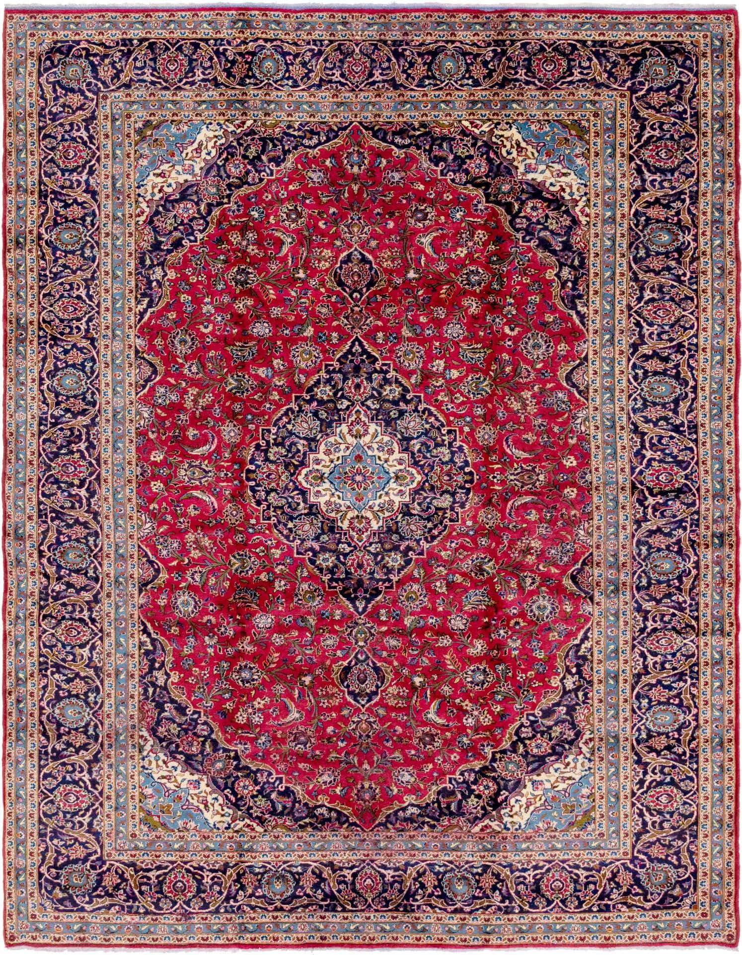 Primary image 9' 10 x 13' Hand Knotted Kashan Persian Wool Rug