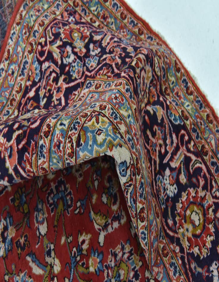 Detail image of  9' 8 x 13' 2  Hand Knotted Kashan Persian Wool Rug