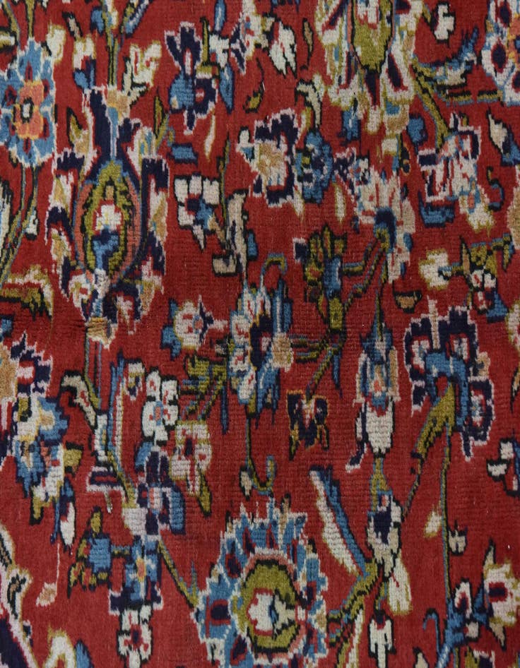 Detail image of  9' 8 x 13' 2  Hand Knotted Kashan Persian Wool Rug