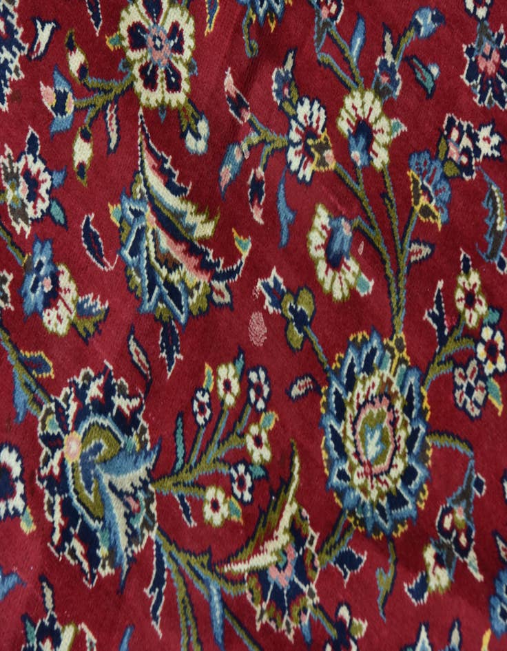 Detail image of  9' 5 x 13' 8  Hand Knotted Kashan Persian Wool Rug