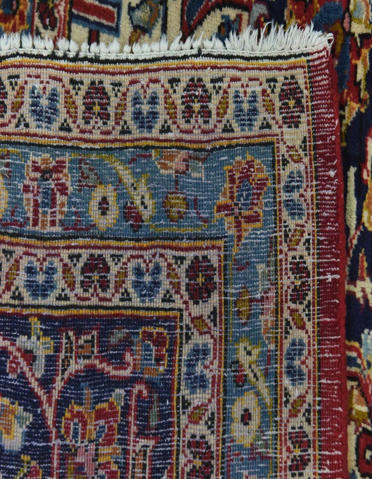 Detail image of  9' 9 x 13'  Hand Knotted Kashan Persian Wool Rug