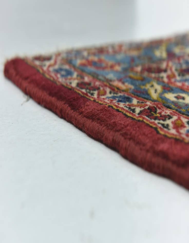 Detail image of  9' 9 x 13'  Hand Knotted Kashan Persian Wool Rug