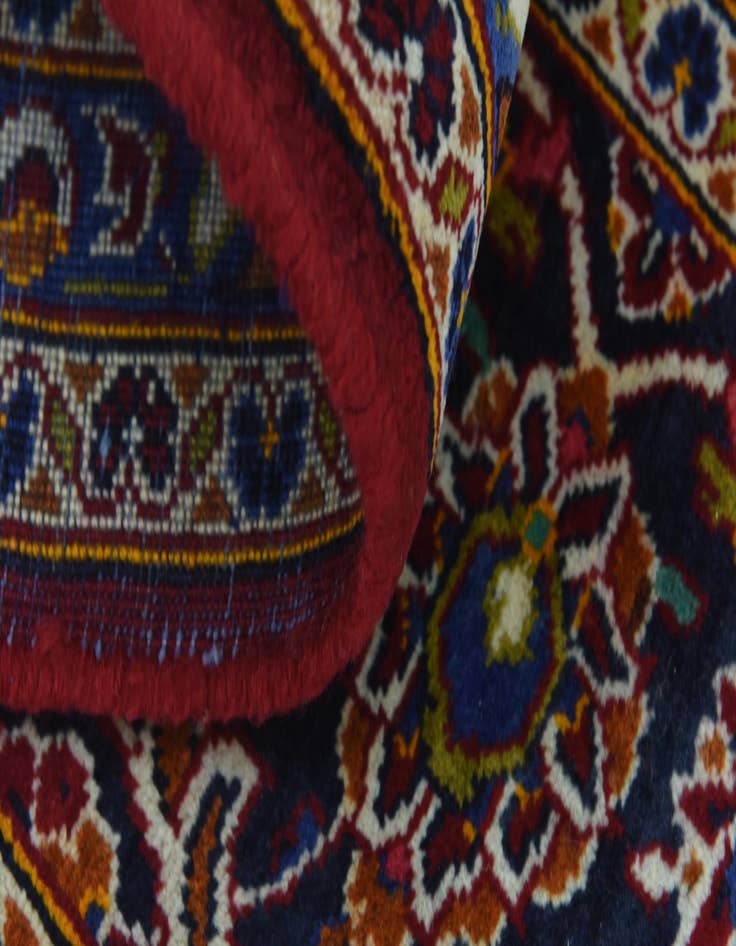 Detail image of  9' 6 x 13' 4  Hand Knotted Kashan Persian Wool Rug