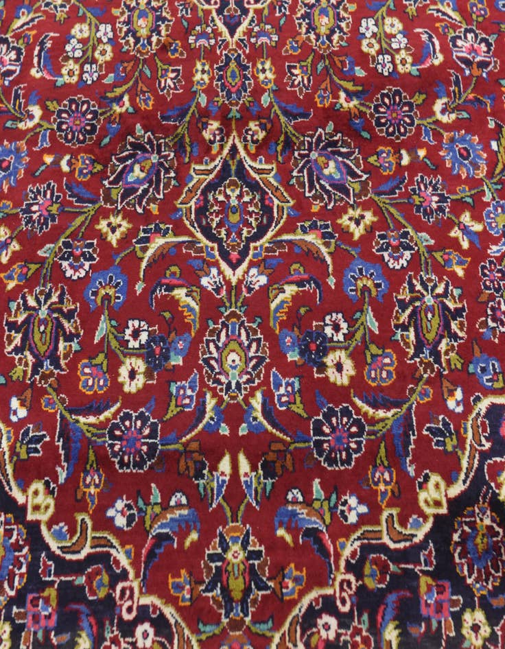 Detail image of  9' 6 x 13' 4  Hand Knotted Kashan Persian Wool Rug