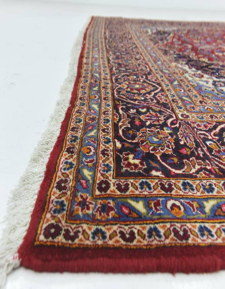 Detail image of  9' 6 x 13' 4  Hand Knotted Kashan Persian Wool Rug