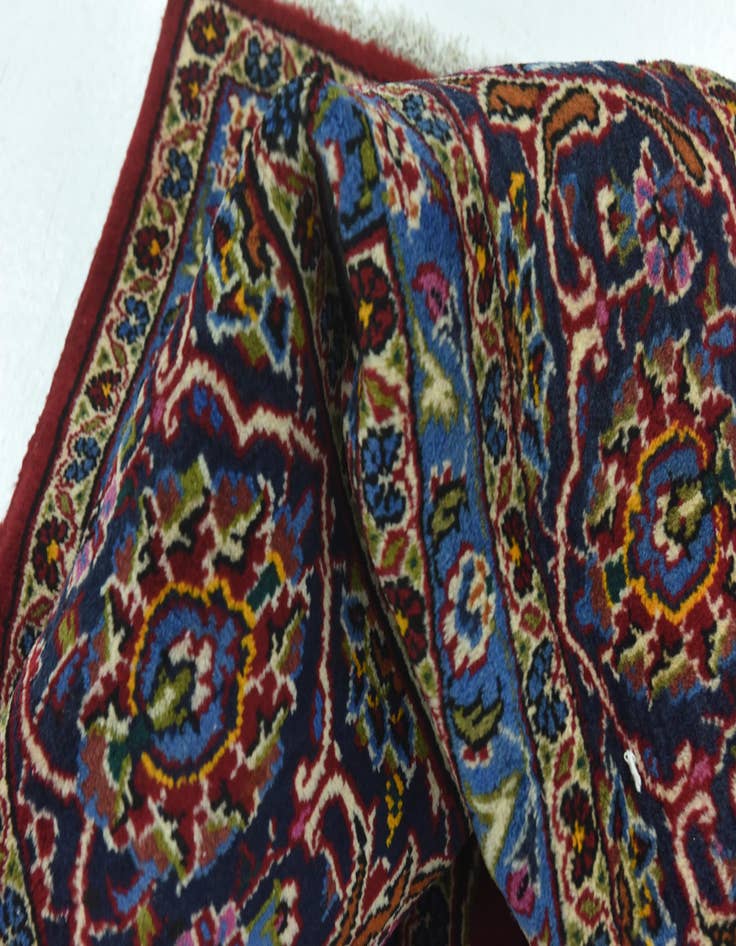 Detail image of  9' 7 x 13' 4  Hand Knotted Kashan Persian Wool Rug