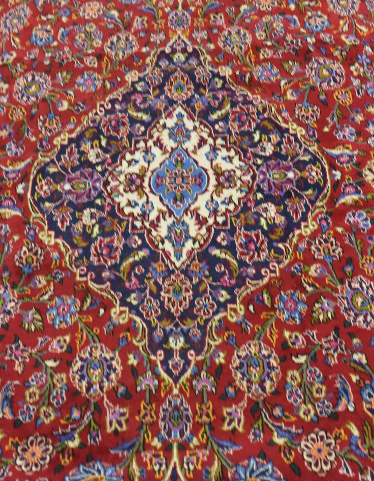 Detail image of  9' 7 x 13' 4  Hand Knotted Kashan Persian Wool Rug