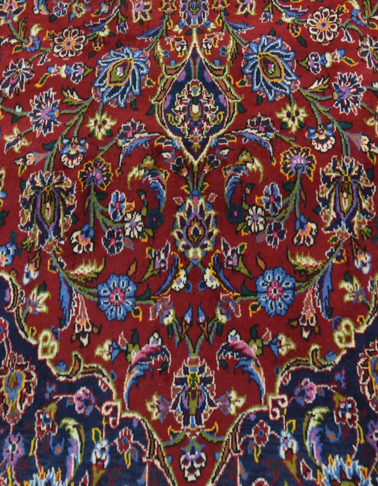 Detail image of  9' 7 x 13' 4  Hand Knotted Kashan Persian Wool Rug