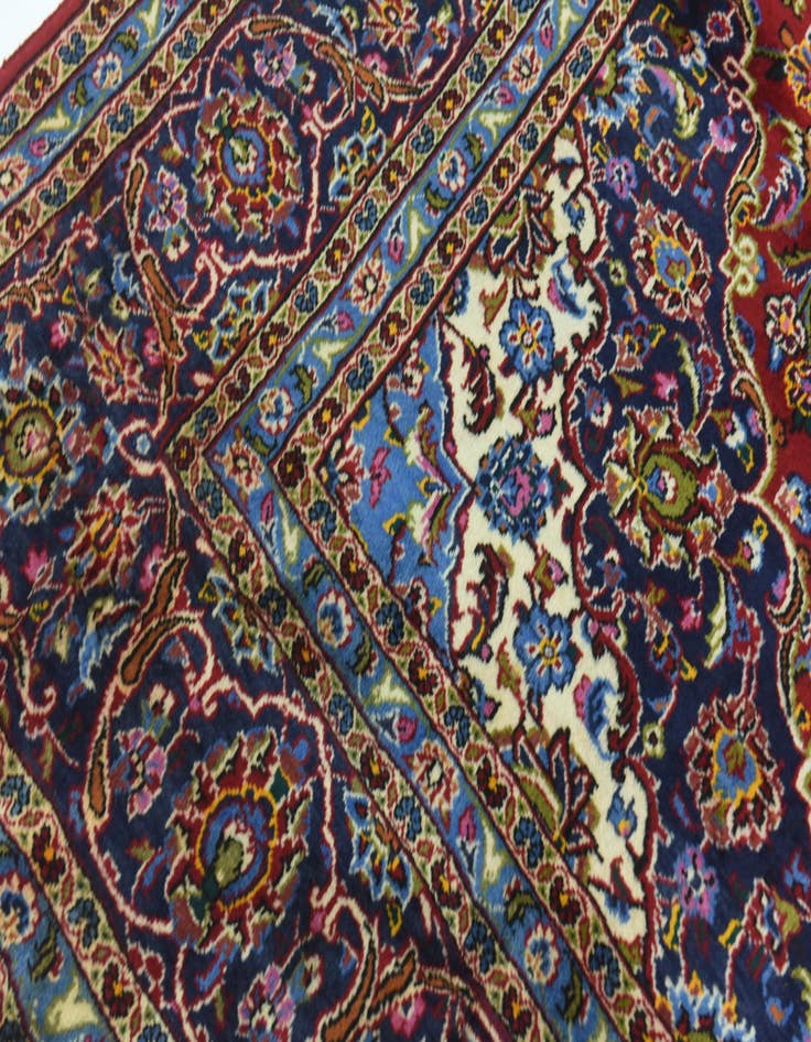 Detail image of  9' 7 x 13' 4  Hand Knotted Kashan Persian Wool Rug