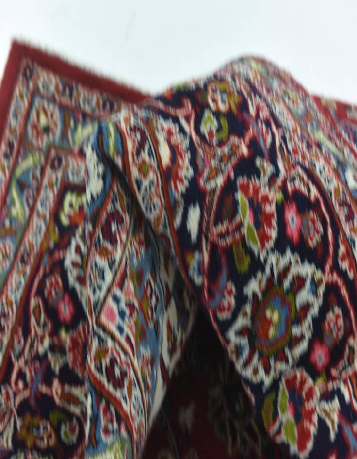 Detail image of  9' 8 x 12' 7  Hand Knotted Kashan Persian Wool Rug