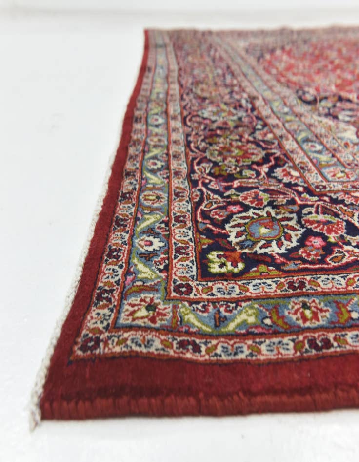 Detail image of  9' 8 x 12' 7  Hand Knotted Kashan Persian Wool Rug