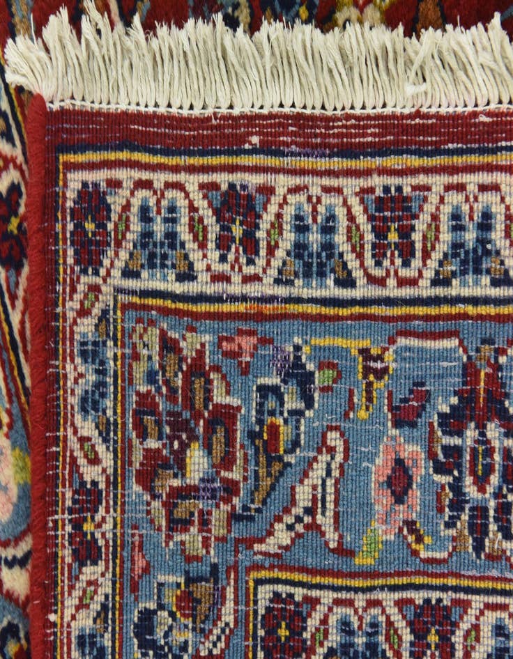 Detail image of  9' 9 x 13' 2  Hand Knotted Kashan Persian Wool Rug