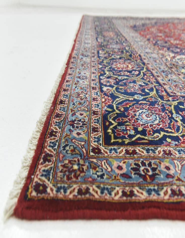 Detail image of  9' 9 x 13' 2  Hand Knotted Kashan Persian Wool Rug
