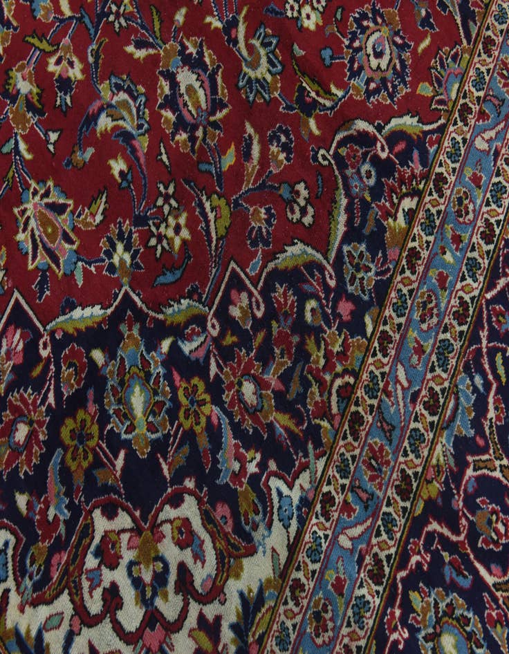 Detail image of  9' 8 x 12' 9  Hand Knotted Kashan Persian Wool Rug