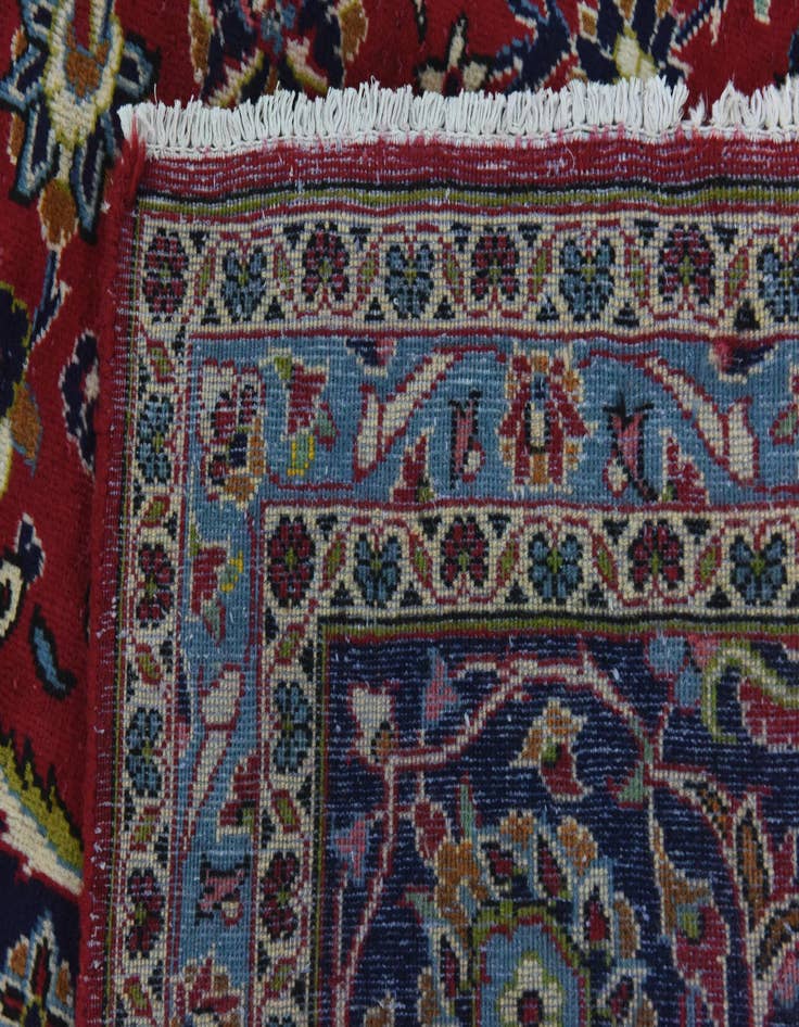 Detail image of  9' 8 x 12' 9  Hand Knotted Kashan Persian Wool Rug