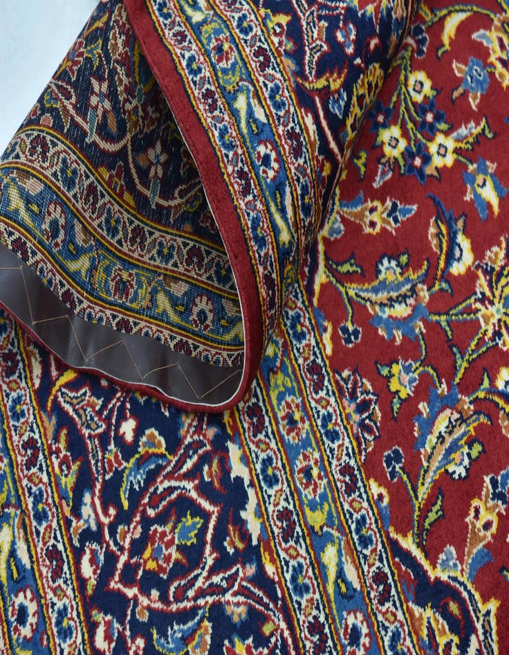 Detail image of  9' 10 x 13' 2  Hand Knotted Kashan Persian Wool Rug