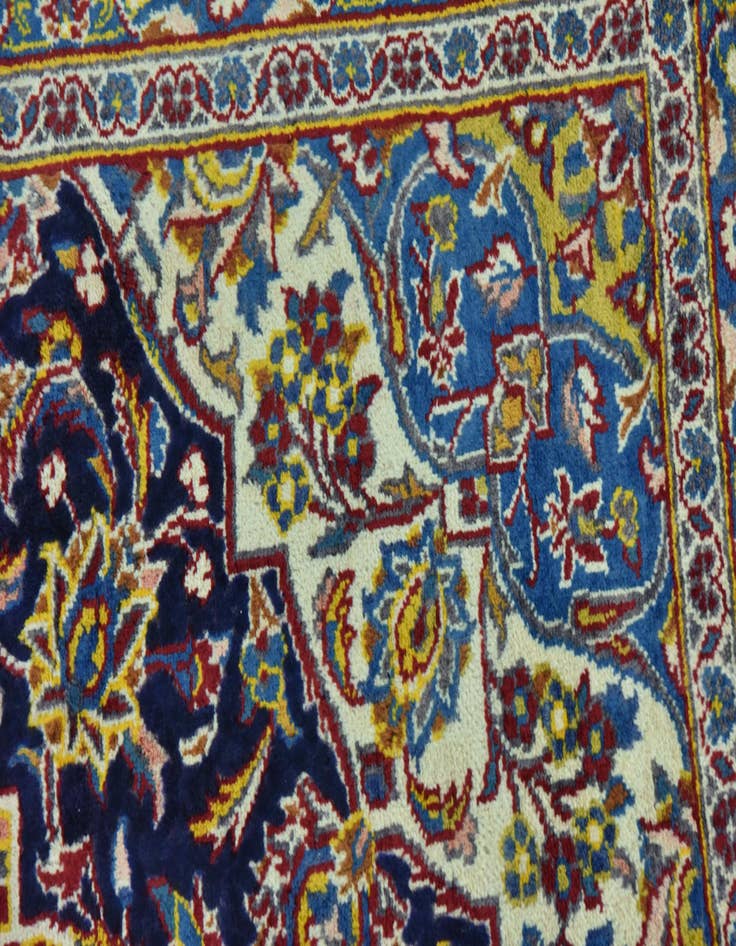 Detail image of  9' 10 x 13' 2  Hand Knotted Kashan Persian Wool Rug