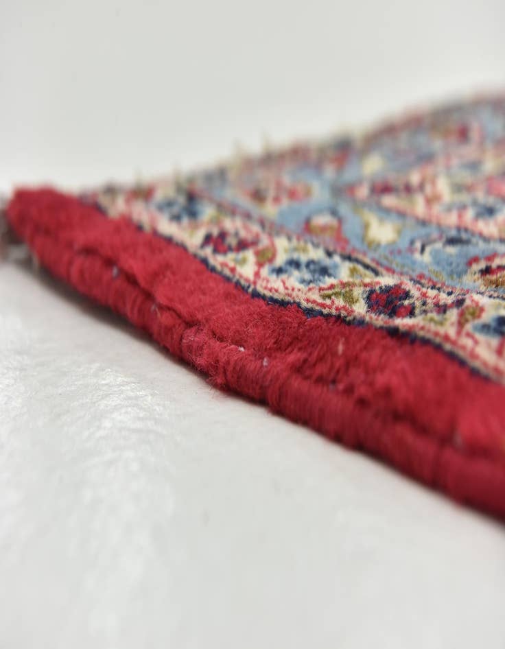 Detail image of  9' 8 x 13'  Hand Knotted Kashan Persian Wool Rug