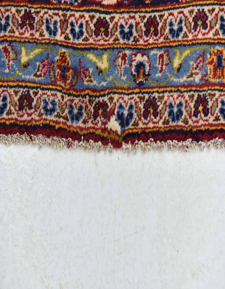 Detail image of  9' 9 x 13' 3  Hand Knotted Kashan Persian Wool Rug