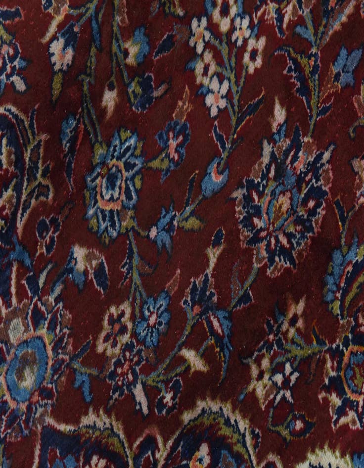 Detail image of  9' 10 x 12' 10  Hand Knotted Kashan Persian Wool Rug