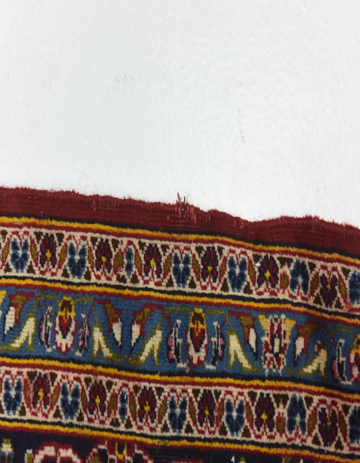 Detail image of  9' 6 x 13' 2  Hand Knotted Kashan Persian Wool Rug