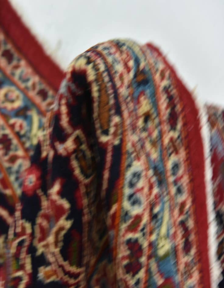 Detail image of  9' 9 x 12' 7  Hand Knotted Kashan Persian Wool Rug