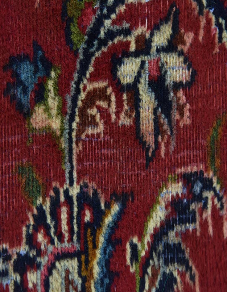 Detail image of  9' 9 x 12' 7  Hand Knotted Kashan Persian Wool Rug
