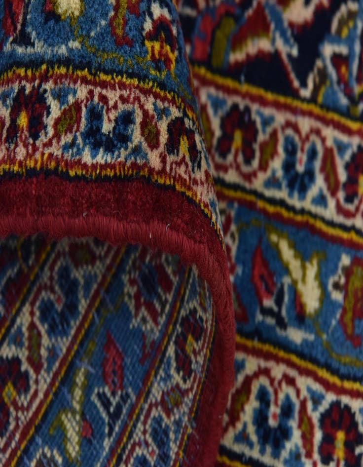 Detail image of  9' 8 x 13' 2  Hand Knotted Kashan Persian Wool Rug