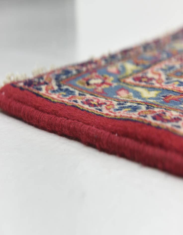 Detail image of  9' 9 x 13'  Hand Knotted Kashan Persian Wool Rug