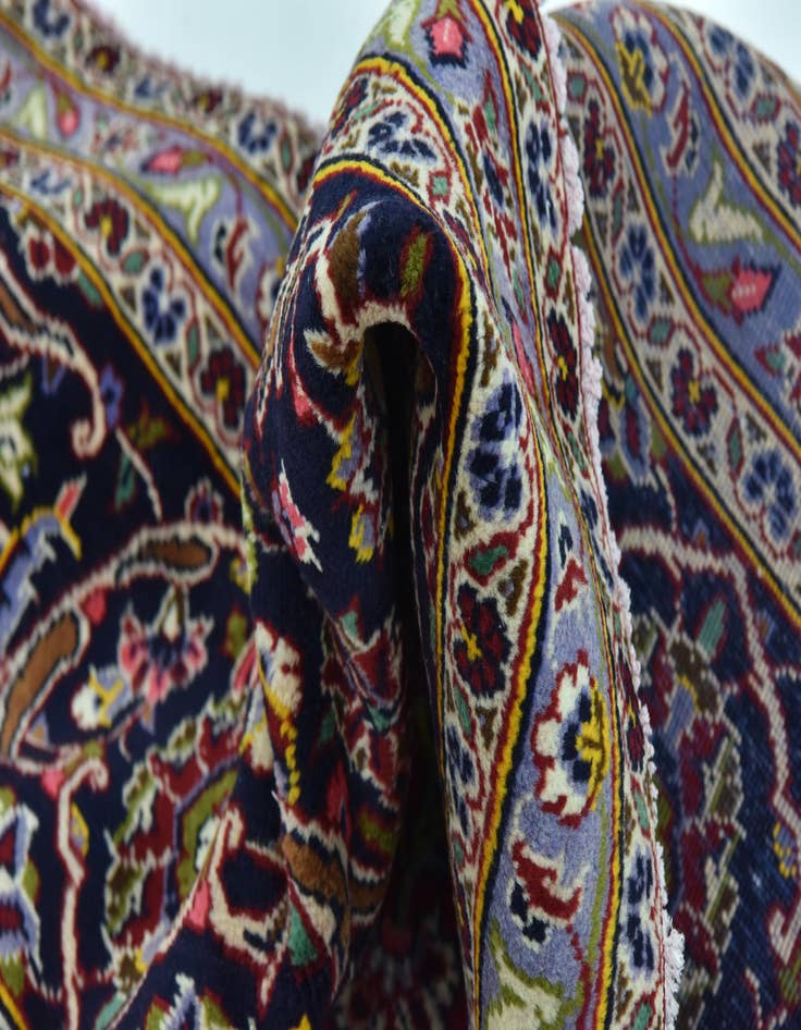 Detail image of 9' 9 x 14' 2 Hand Knotted Kashan Persian Wool Rug