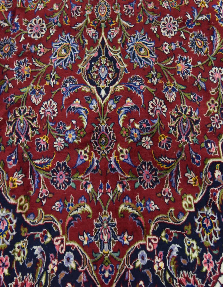 Detail image of 9' 9 x 14' 2 Hand Knotted Kashan Persian Wool Rug