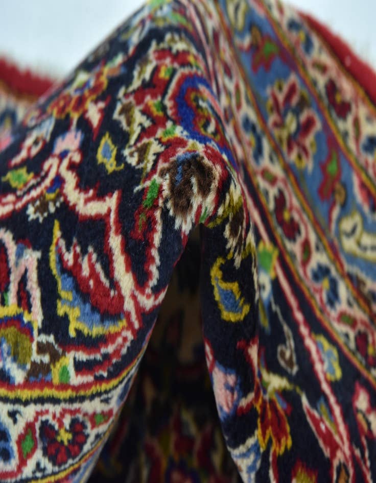 Detail image of  9' 7 x 13' 6  Hand Knotted Kashan Persian Wool Rug