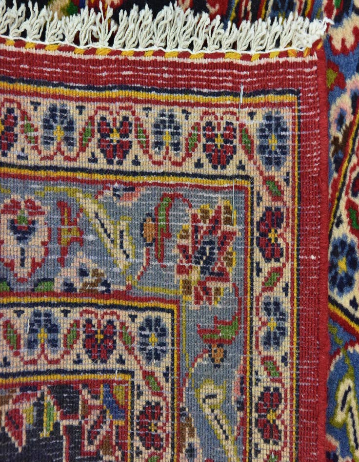Detail image of  9' 7 x 13' 6  Hand Knotted Kashan Persian Wool Rug